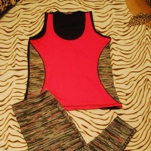 Pink/Black  Yoga Workout Set